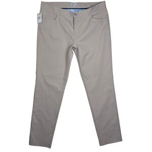 Peter Millar Men Performance Pants Khaki Comfort Stretch Size 40/34